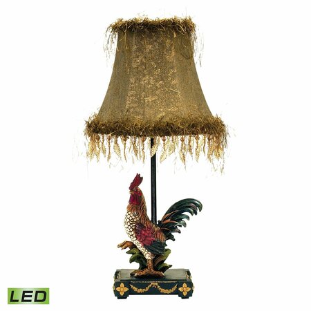 MARKETPLACE Petite Rooster 19'' High 1-Light Table Lamp - Multicolor - Includes LED Bulb 7-208-LED